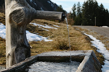 фонтан, wasse, Изчисти, планинска вода, най-ниските, водно корито, отвари