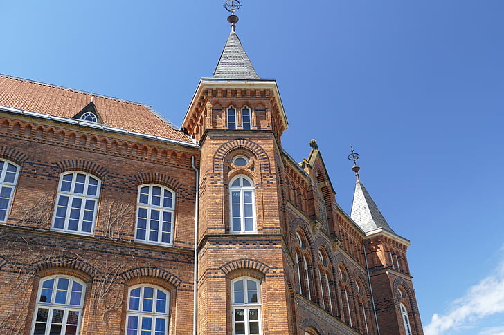 Braunschweig, Tarihi bina, Braunschweig Teknik Üniversitesi, Uni, gökyüzü, mavi, mimari