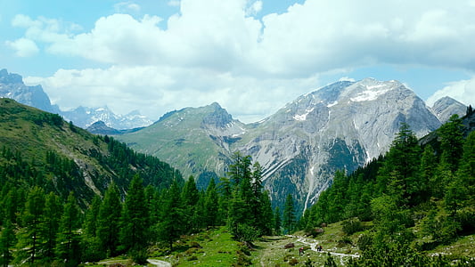 山脉, 徒步旅行, karwendel, 登山, 视图