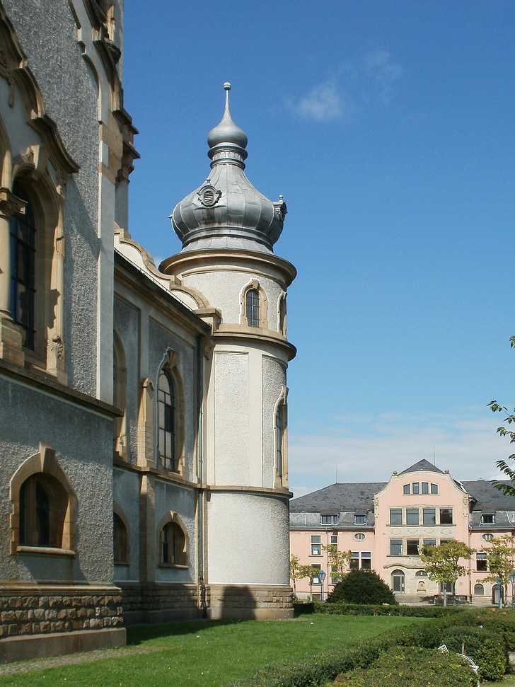 kirkko, protestanttinen, Hockenheim, rakennus, uskonto, arkkitehtuuri, vanha