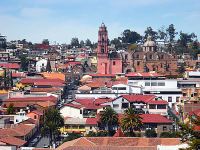 staden, Mexico, landsbygdens, byn, byggnader, arkitektur, tlalpuhahua