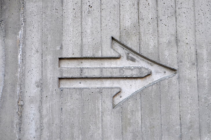 gray, white, cement, wall, engraving, right, sign