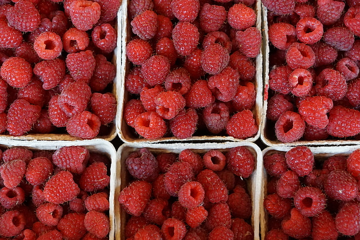 raspberries, berries, healthy, delicious, fruit, eat, food