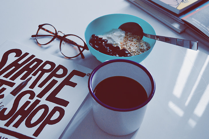 esmorzar, matí, cafè, Copa, iogurt, granola, parfait