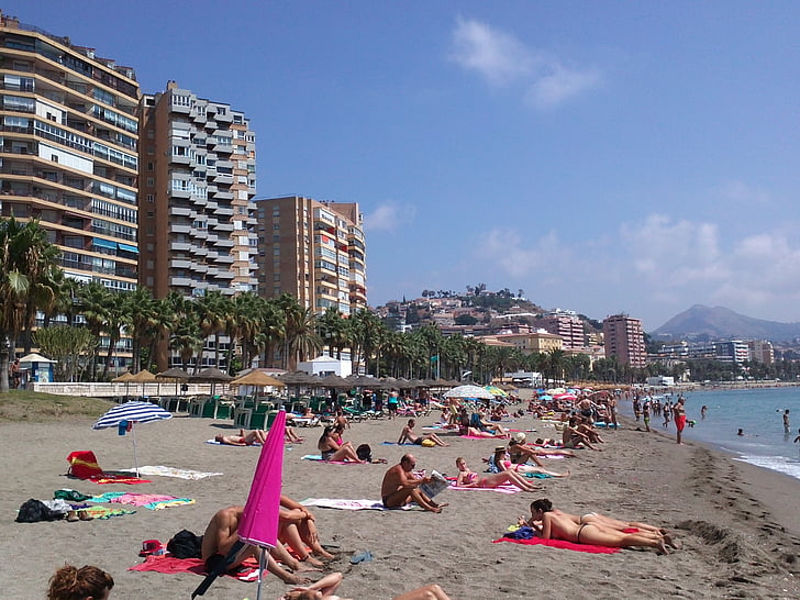 stranden, Malaga, Spanien