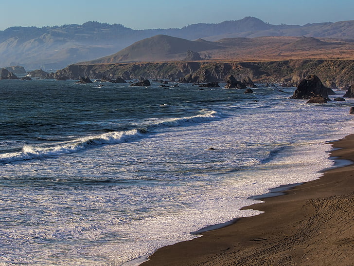 landscape, photography, sea, mountain, beach, ocean, water
