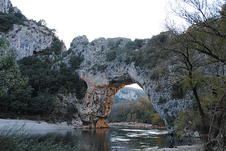 pontdugard, nature, pierre, river, rock - Object, landscape, tree