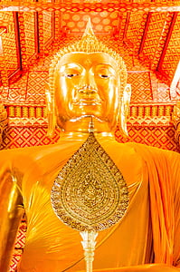 Buddha, socha, Buddhismus, chrám, Thajsko, Asie, náboženství