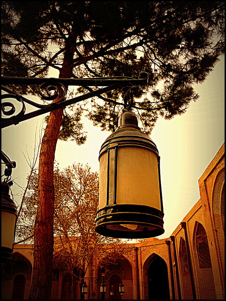 đèn đường phố, cũ, văn hóa, Qazvin