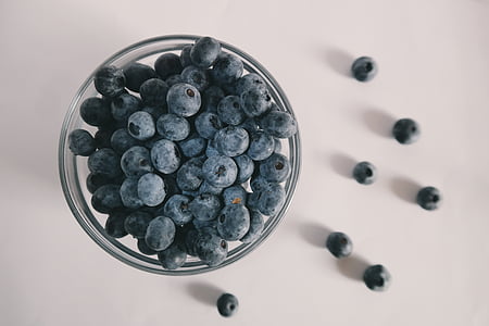 浆果, 蓝色, 蓝莓, 蓝莓, 食品, 白色