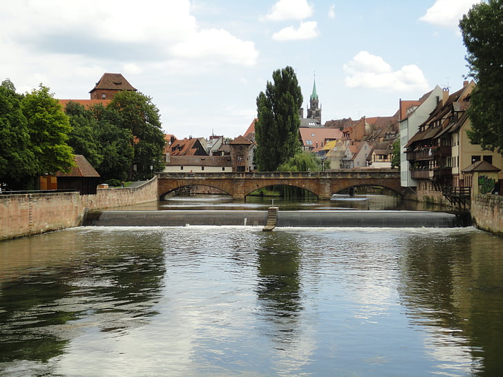 Nuremberg, Bridge, floden