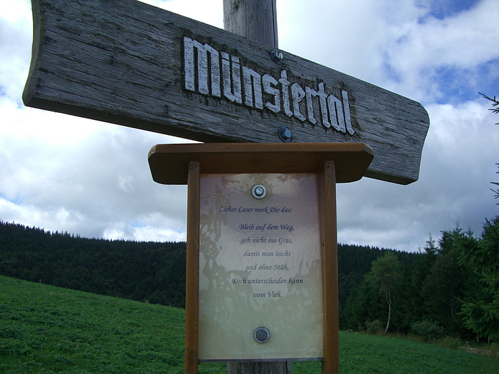 Verzeichnis, Holz, Münstertal, Himmel, Wolken