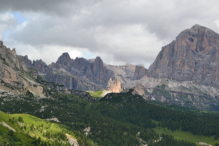 Italia, Gunung, Alpen, dolomit, cahaya, alam, pemandangan