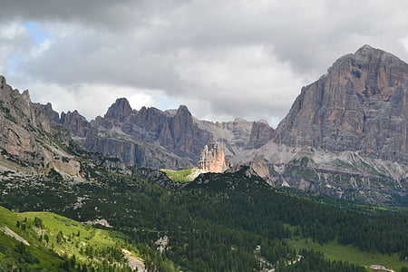 Włochy, góry, Alpy, Dolomit, światło, naturalne, krajobraz