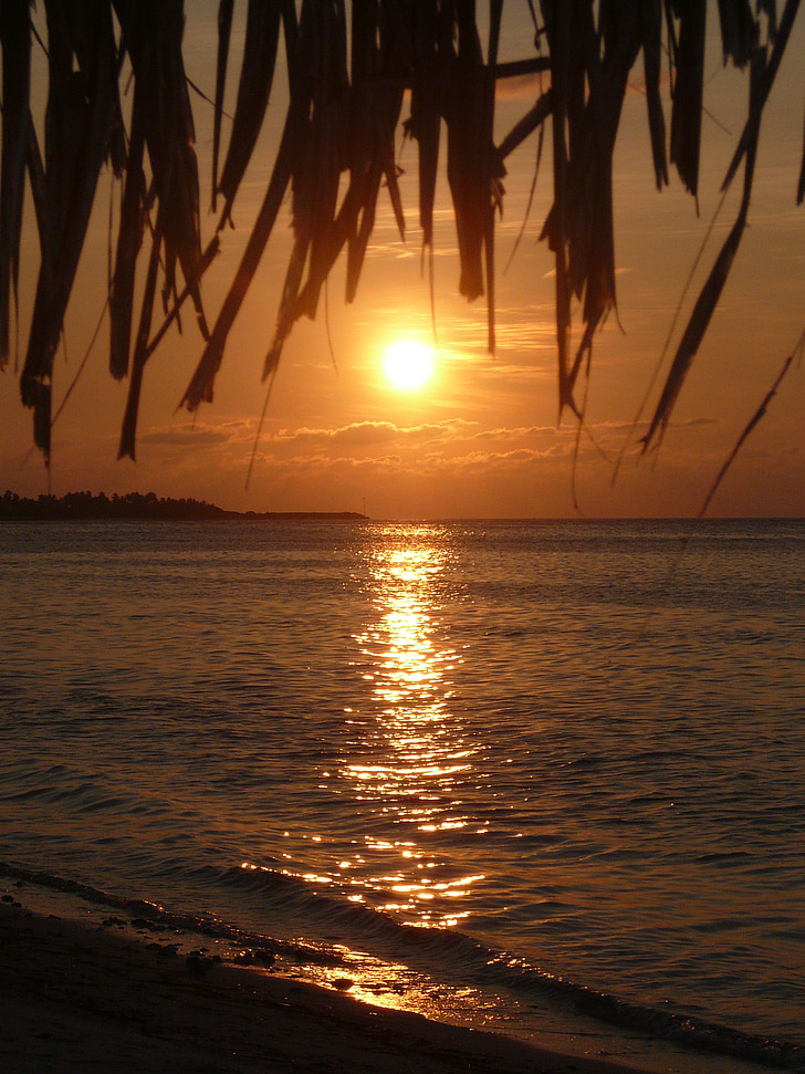 Sunset, Maldiverne, havet