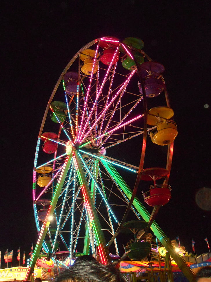Carnaval, eerlijke, State fair, reuzenrad, amusement park ride, reizen van carnaval, leuk