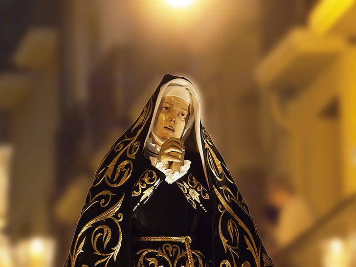 Santísima Virgen María, procesión, doloroso, Pamplona, religión, espiritualidad, personas
