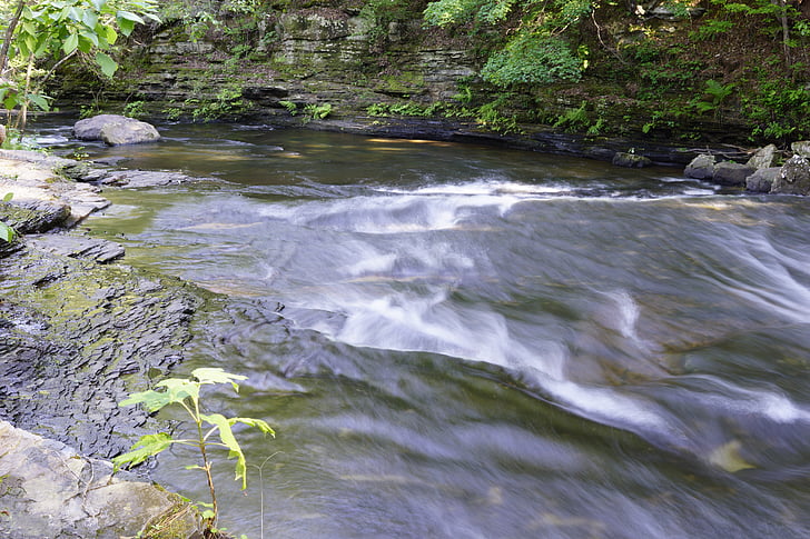Creek, Stream, im freien, landschaftlich reizvolle, Park, Rock, natürliche