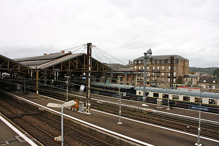 railway station, tracks, train, railroad, train-yard, transportation, railway