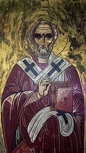 Айос-Николаос, значок, краска, Церковь, Православные, Святой, Скиатос