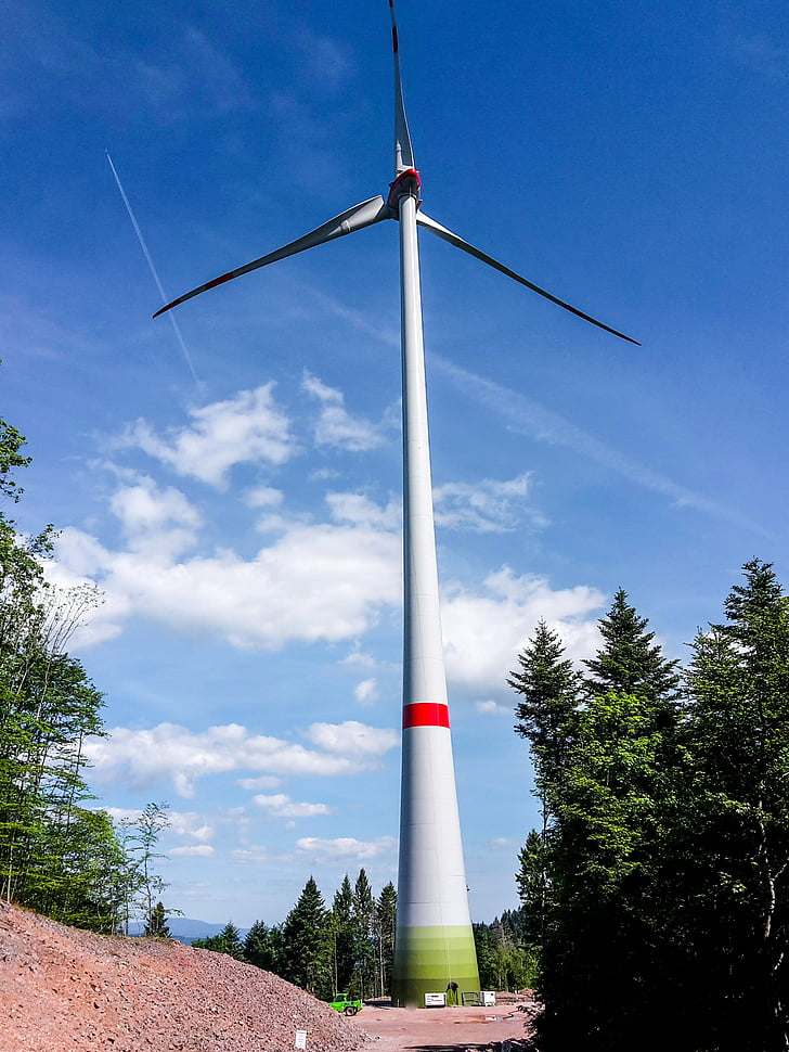 pinwheel, énergie éolienne, ailes de moulin à vent, bloc d’alimentation, production d’électricité, Gengenbach, Biberach