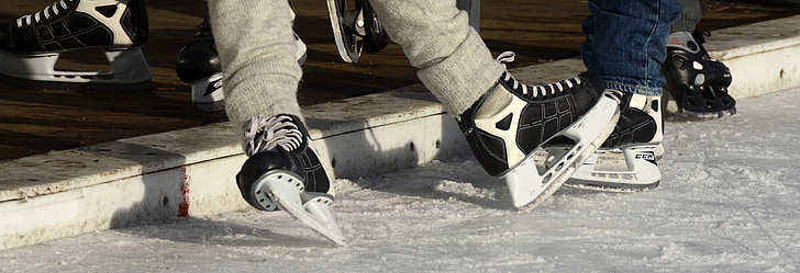 patines, en coche, deporte, invierno, frío, Eisfeld, pista de hielo artificial