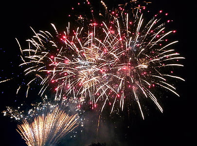 kembang api, warna, malam tahun baru, lampu, roket, Sylvester, ledakan