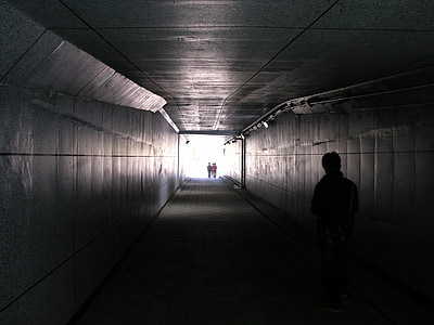 túnel, entrada, estructuras, desolación, salida