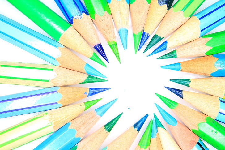 Couleur, crayon de couleur, crayon, crayons de couleur, éducation, dessin, école