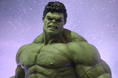 Hulk, Marvel, szuperhős, ábra, egy, teljesítmény, erősen