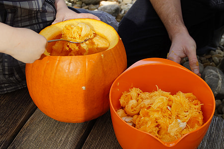 calabaza, Halloween, otoño, naranja, verduras, ahueque hacia fuera, 31 de octubre