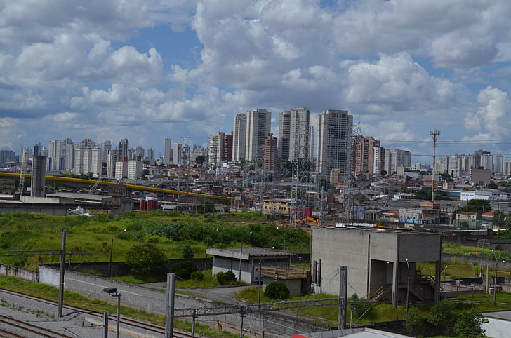 San Paulas, miestai, Panorama, Horizontas, Brazilija, pastatų, nagrinėja