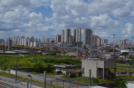São paulo, mestá, Skyline, Horizon, Brazília, budovy, Metropolis