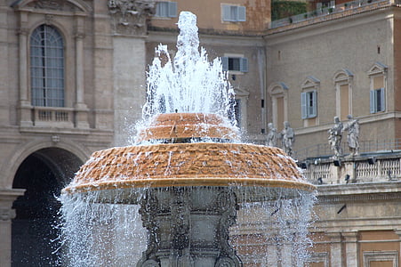 hot, summer, water, fountain, architecture, europe, famous Place