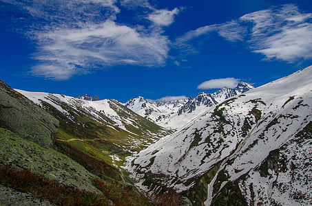 summit, mountain, taylor, green, blue, white, glacier
