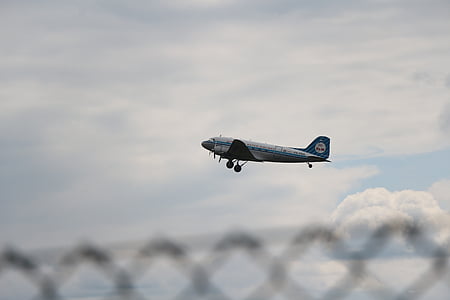 plane, dc3, klm, areoplane, airplane, aircraft, vintage