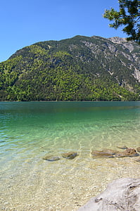 Achensee, čistá voda, hory, Tyrolsko, Příroda, voda, jezero