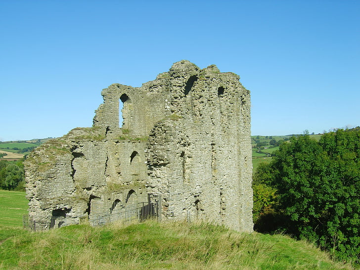 Clun castle, slottet, ruiner, Clun, Shropshire