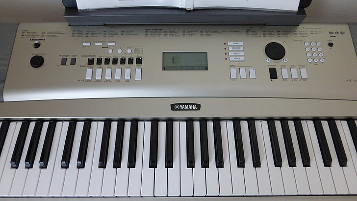 piano, Yamaha, tecla de piano, piano electrònic, teclat de Yamaha, instrument, entreteniment