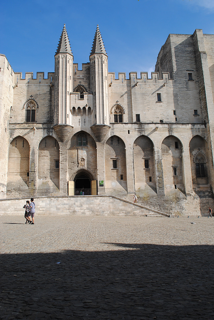 Palais des papes, Avignon, Francja, Architektura, słynne miejsca, na zewnątrz, Europy