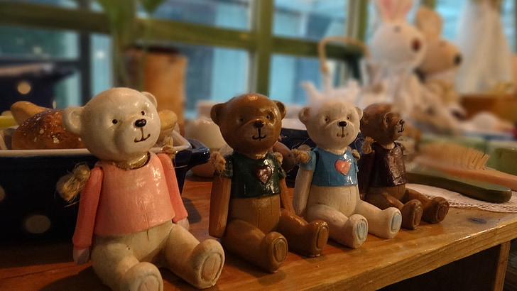 Shop, marionett, carving, björnen