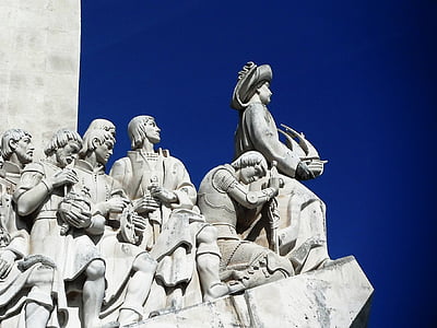 lisbon, monument to the discoveries, portugal, explorers, statue, sculpture, history