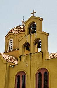 Cypern, tersefanou, kirke, klokketårnet, klokker, arkitektur, ortodokse