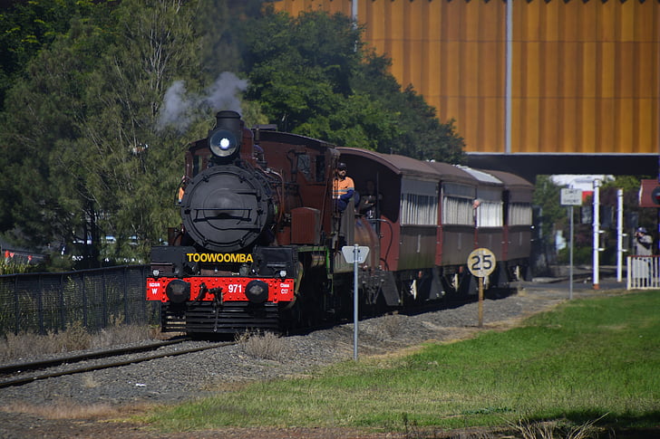 Toowoomba, Warwick, Queensland, tog, jernbane, jernbane, transport