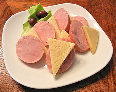 kielbasa λουκάνικο, jarlsberg τυρί, Νορβηγία, τροφίμων