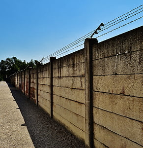 Konzentrationslager, Dachau, väggen, taggtråd, historia, Memorial, KZ