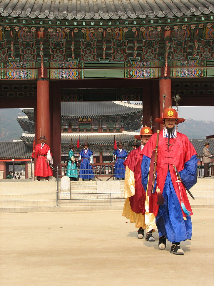 Gyeongbokgung, Palatul, Sud, Coreea, Seul, tradiţionale, cultura