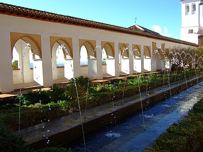 Granada, Generalife, grădini, Andaluzia, Spania