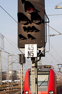 signal, Stop, toget, s bahn, køre en, rød, Loco