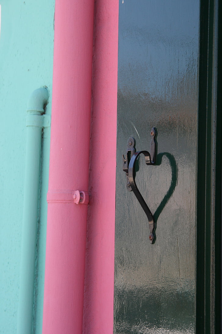 heart, color, door, handle, venice